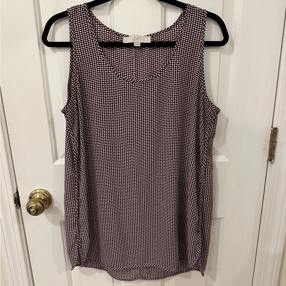 LOFT Geo Patterned Tank Top Sz MP